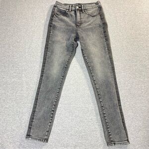 Express Skinny Jeans Womens 4R Gray Two Toned High Rise Stretch Casual Denim
